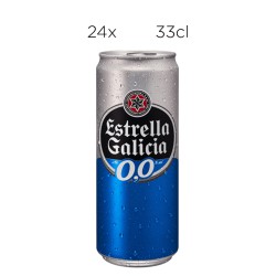 Cerveza Estrella Galicia Sin Alcohol 0,0. Caja de 24 latas de 33cl.