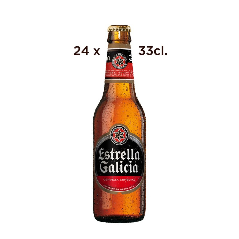 Cerveza Estrella Galicia.. Caja de 24 Tercios