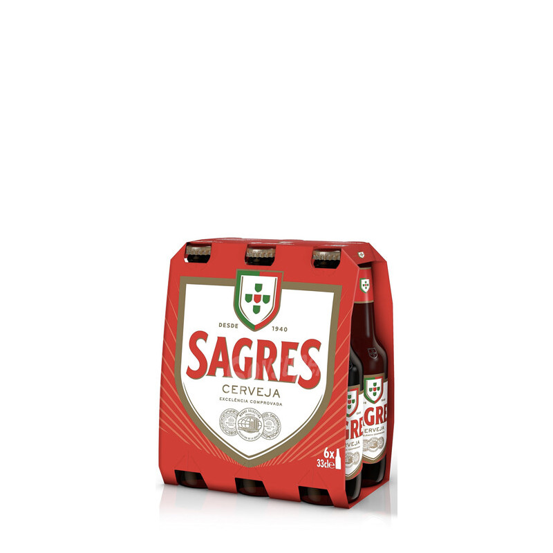 Cerveza Sagres Caja de 6 unidades de 33cl